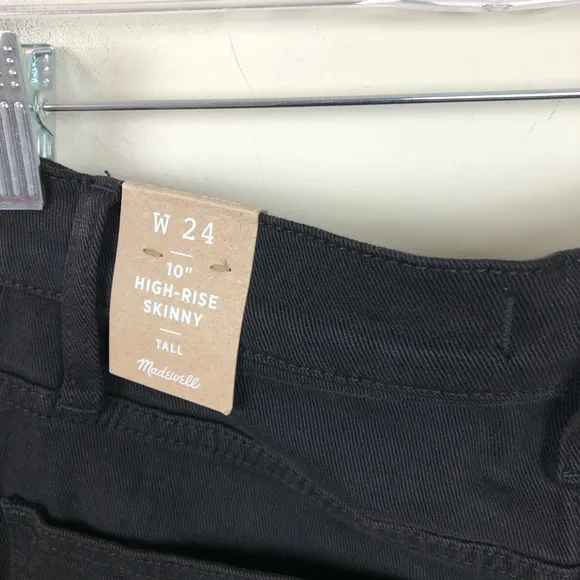 Madewell Black 10” High-Rise Skinny Jeans TALL