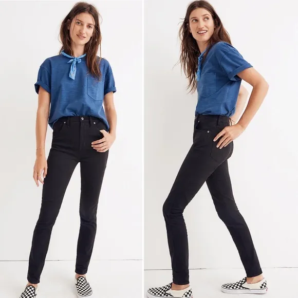 Madewell Black 10” High-Rise Skinny Jeans TALL