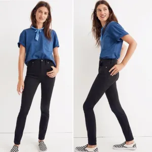 Madewell Black 10” High-Rise Skinny Jeans TALL