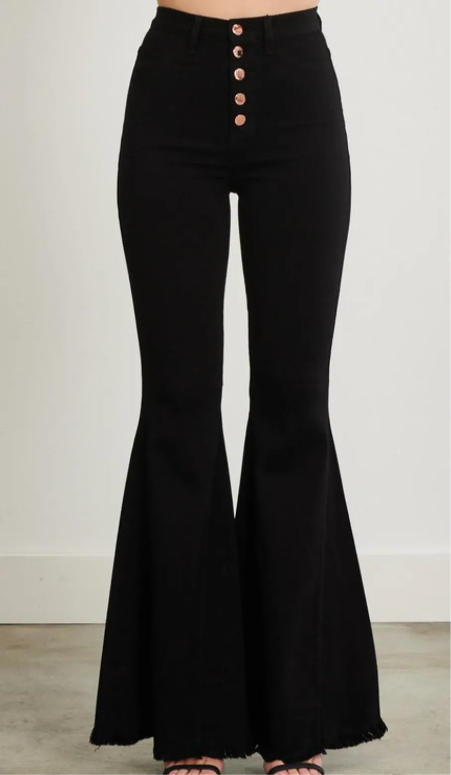 Madi High Rise Button Front Bells