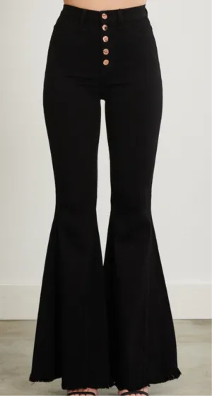 Madi High Rise Button Front Bells