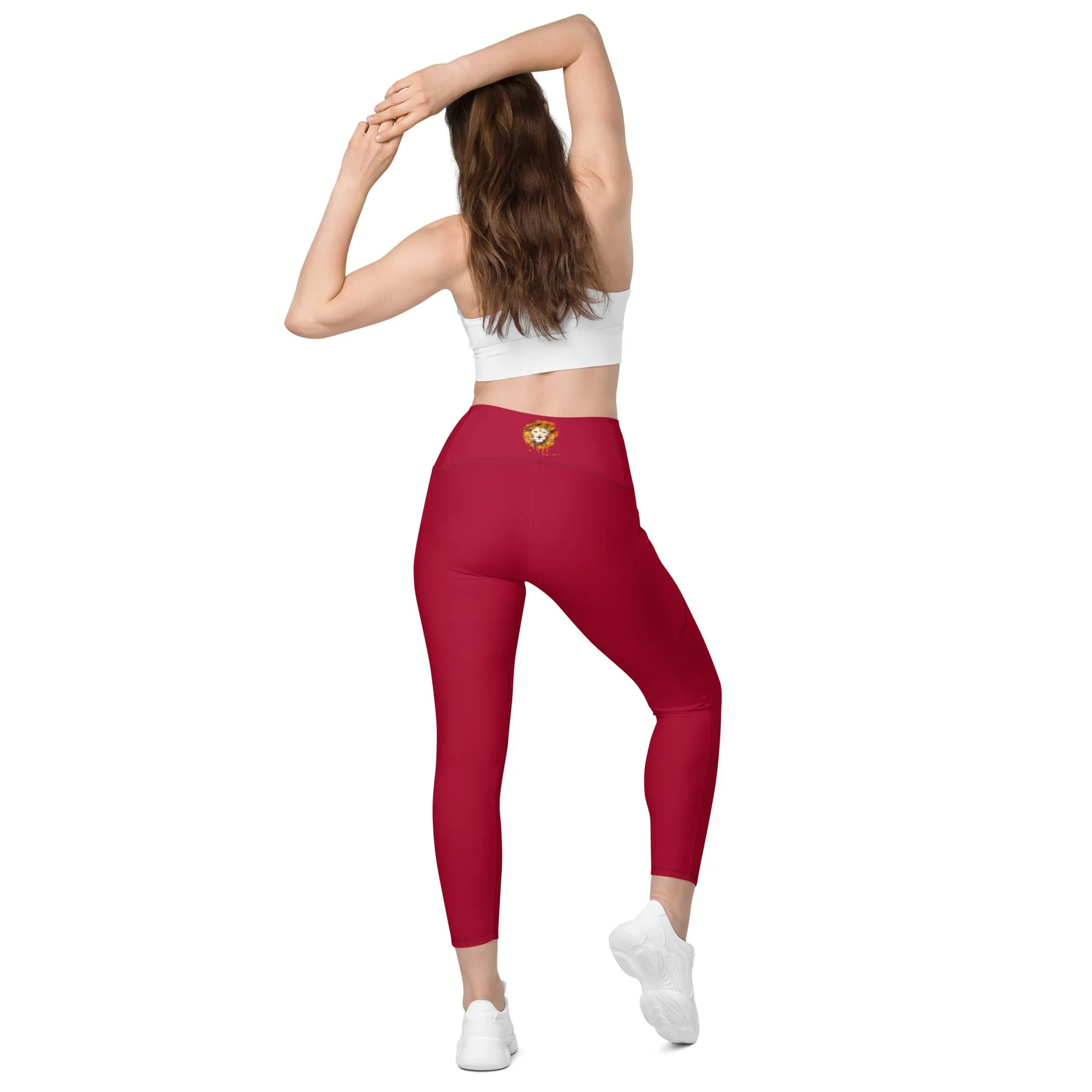 Maroon Crossover Leggings