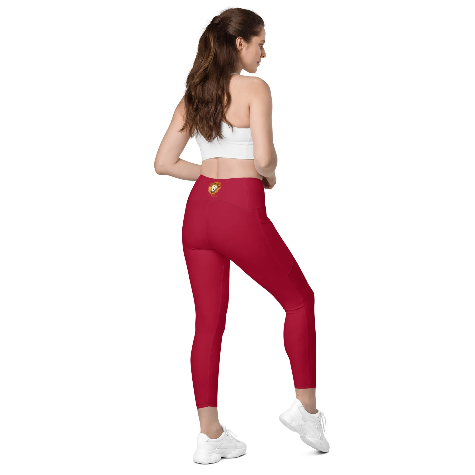 Maroon Crossover Leggings
