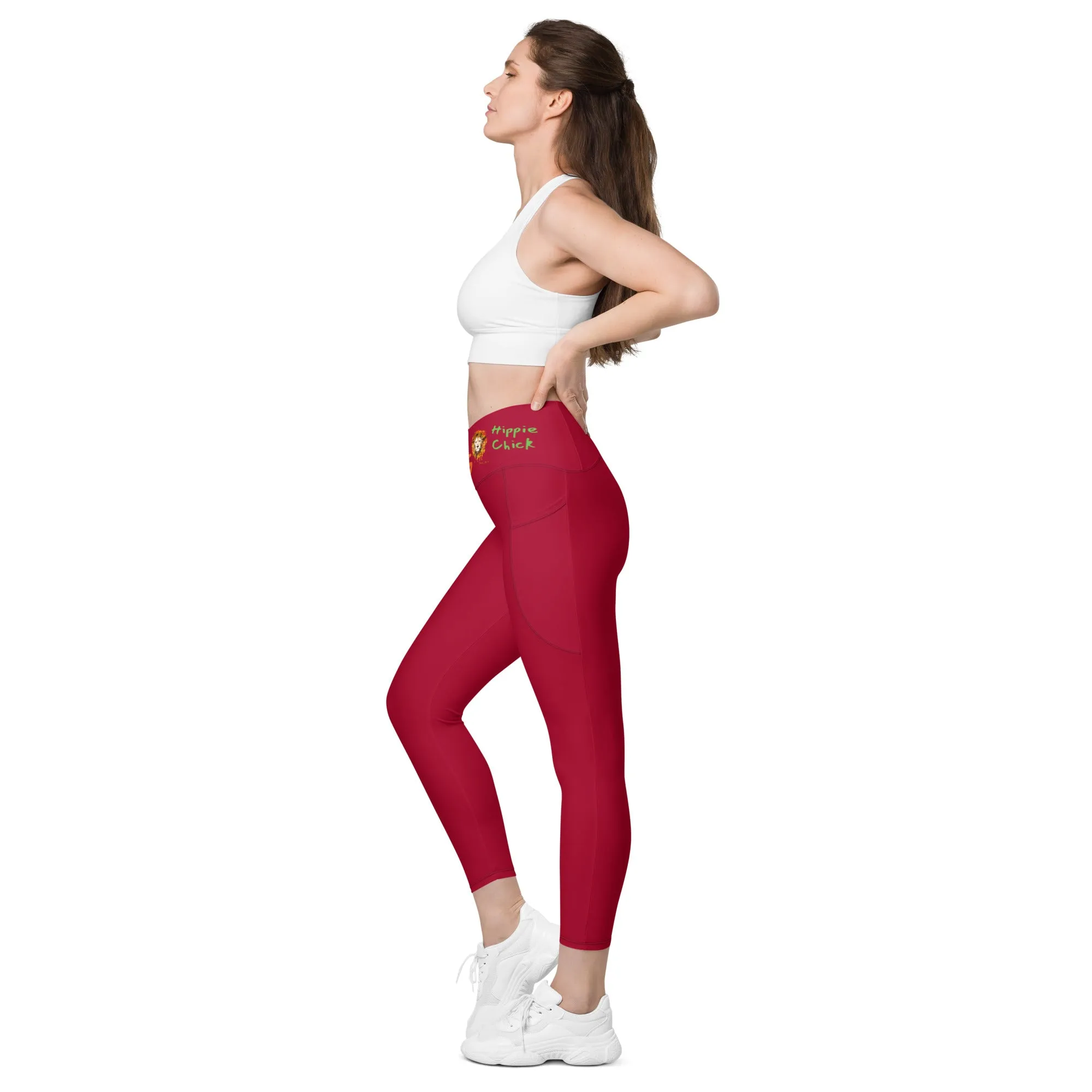 Maroon Crossover Leggings