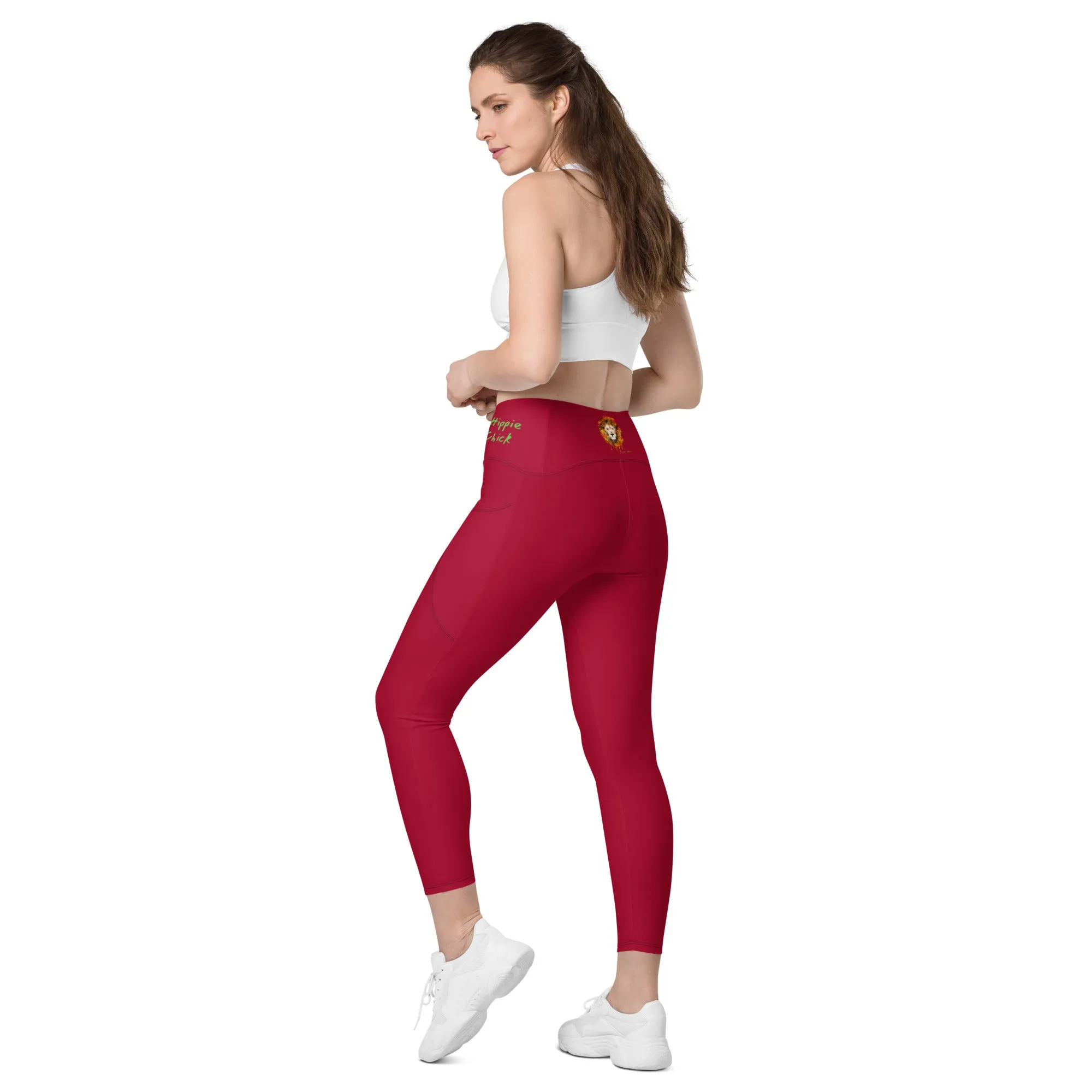 Maroon Crossover Leggings
