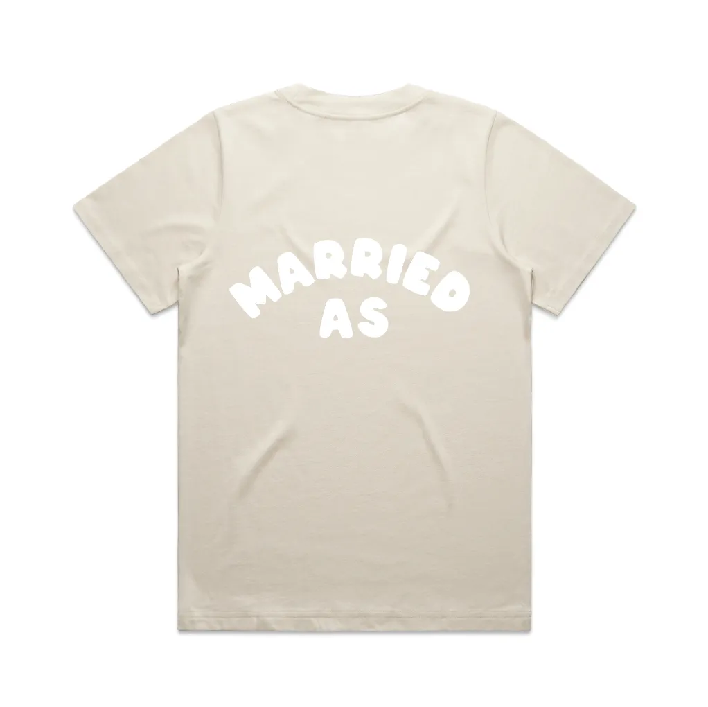 Married As Tee | White on Ecru