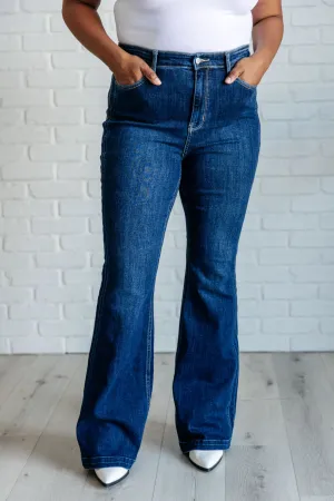 Mavis High Rise Side Seam Detail Flare Jean