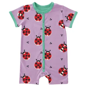 Maxomorra Ladybug Short Romper Ss25
