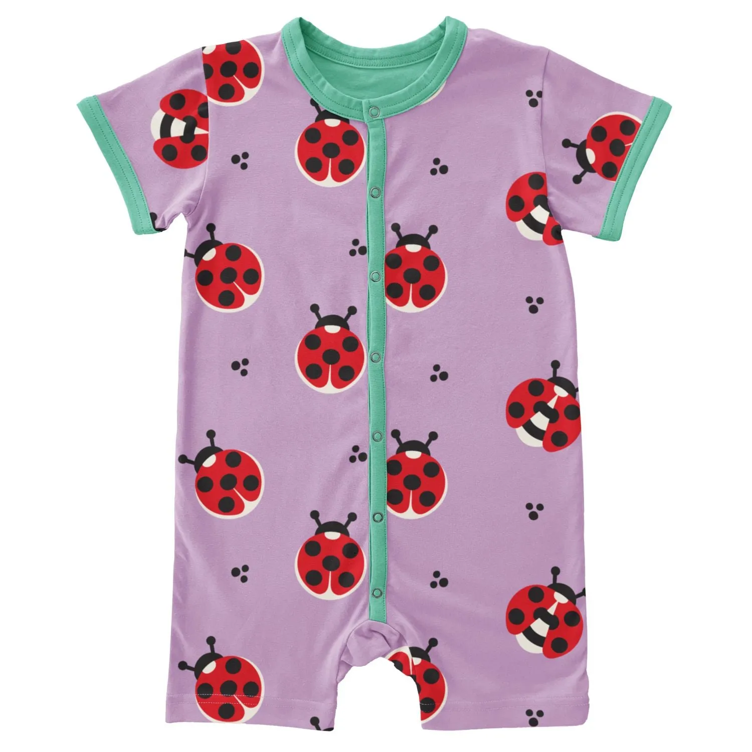 Maxomorra Ladybug Short Romper Ss25