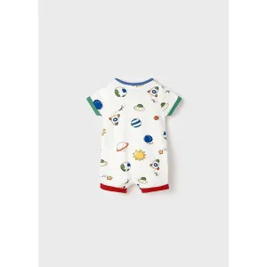 Mayoral Baby Boy Knit Short Romper - Clover/White