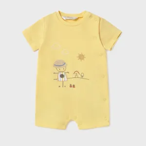 Mayoral Baby Short Romper 1707 Yellow Scarecrow