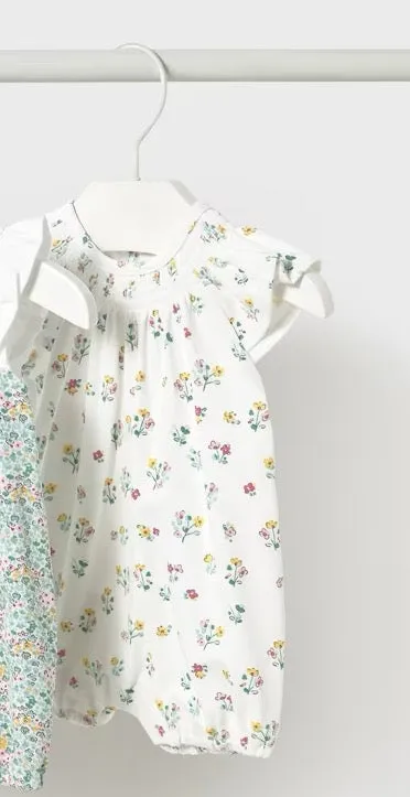 Mayoral Baby Short Romper 1749 White Aop Floral