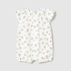 Mayoral Baby Short Romper 1749 White Aop Floral