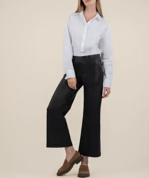 Meg Coated High Rise Wide Leg, Petite - FINAL SALE