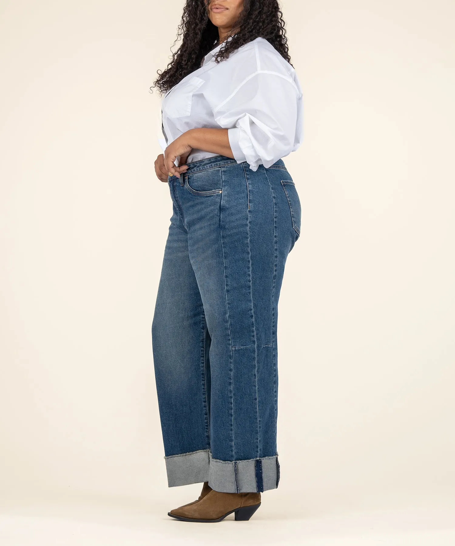 Meg High Rise Fab Ab Wide Leg, Plus