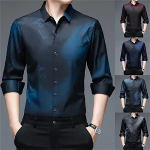 Men's Clothes Autumn Spring Long Sleeve Button Up Shirts