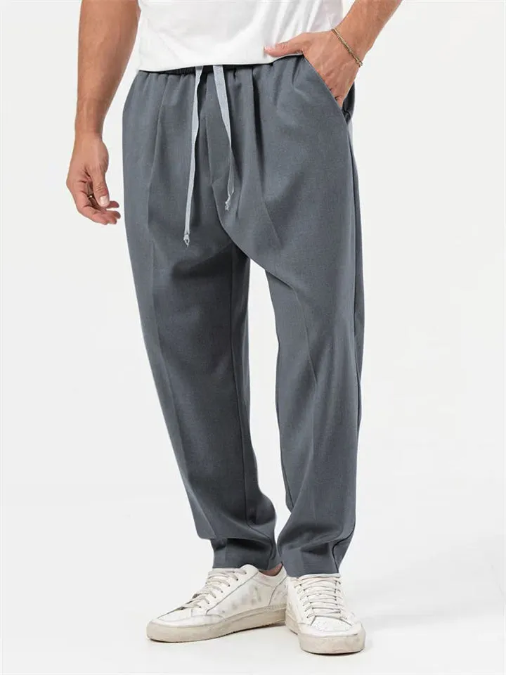 Men's Cool Street Style Oversized Outfits Hem Shirt   Baggy Pants
