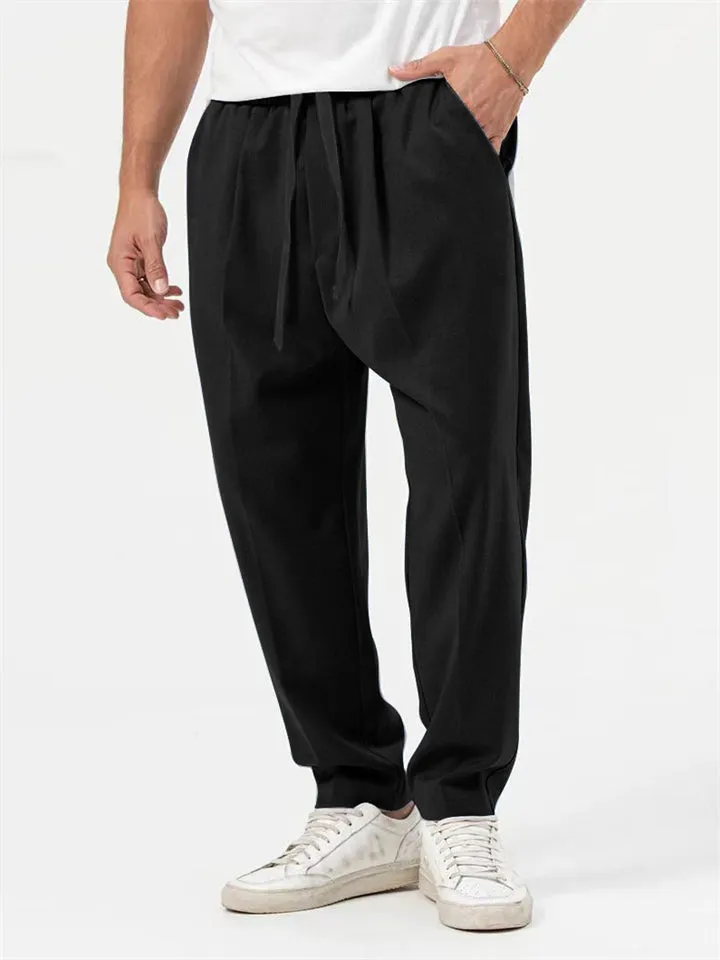 Men's Cool Street Style Oversized Outfits Hem Shirt   Baggy Pants