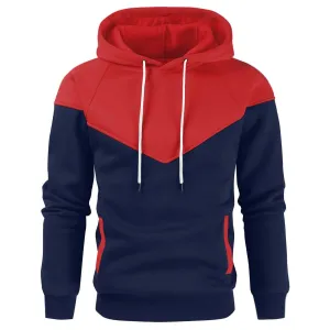 Men's Patchwork Hoodie Sweatshirt