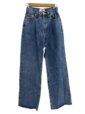 Mid Wash Pleated Jeans