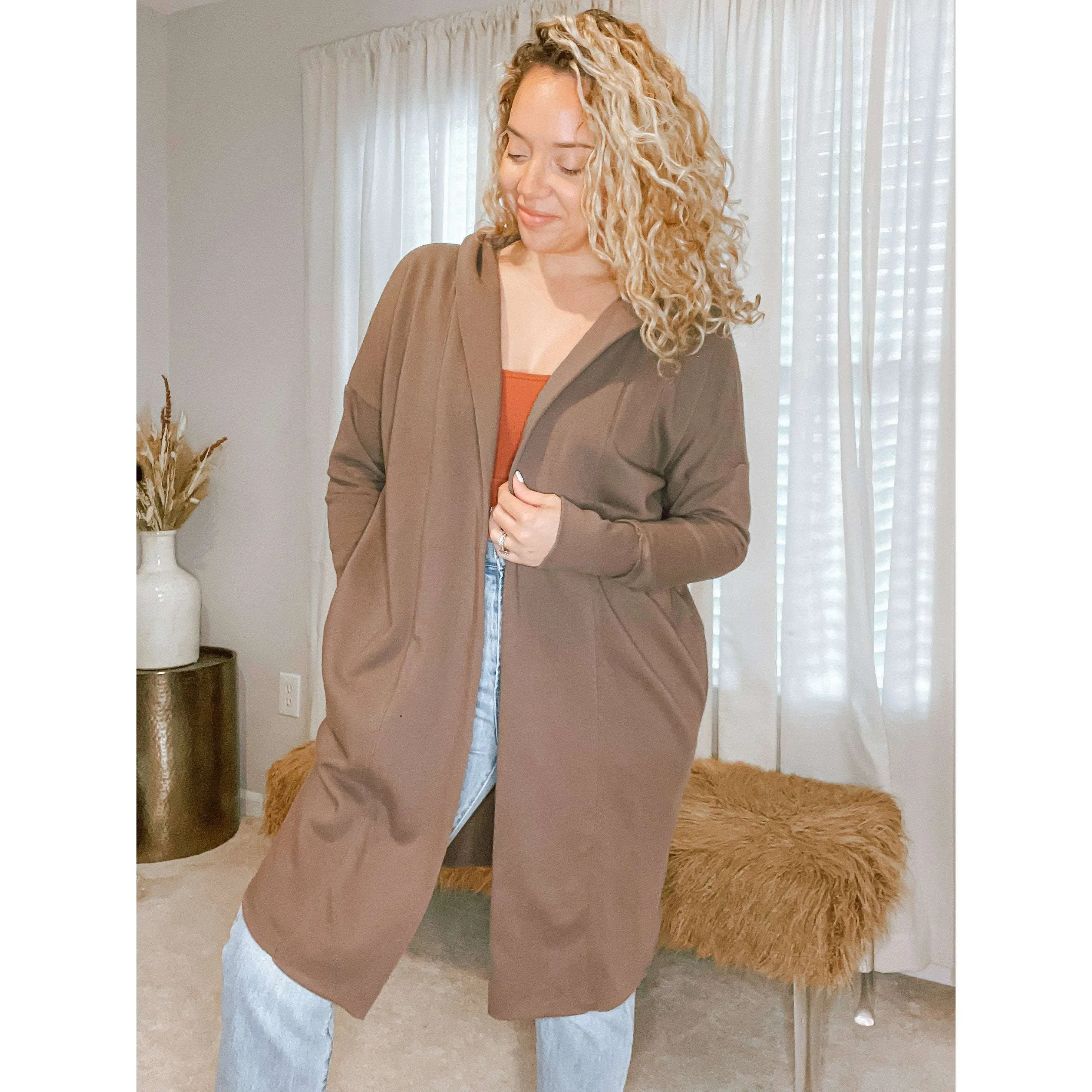 Mona Hooded Cardigan (Cocoa)