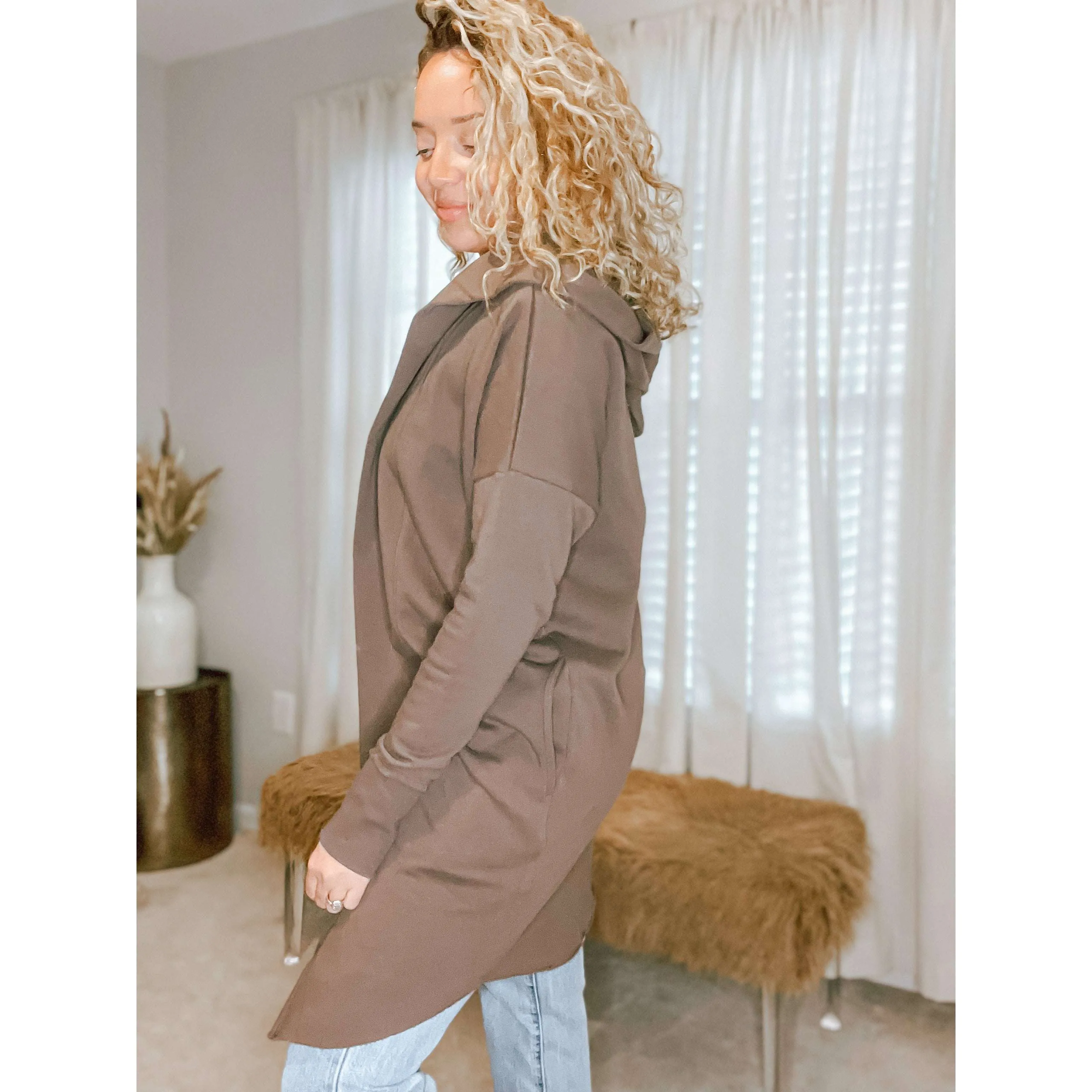 Mona Hooded Cardigan (Cocoa)