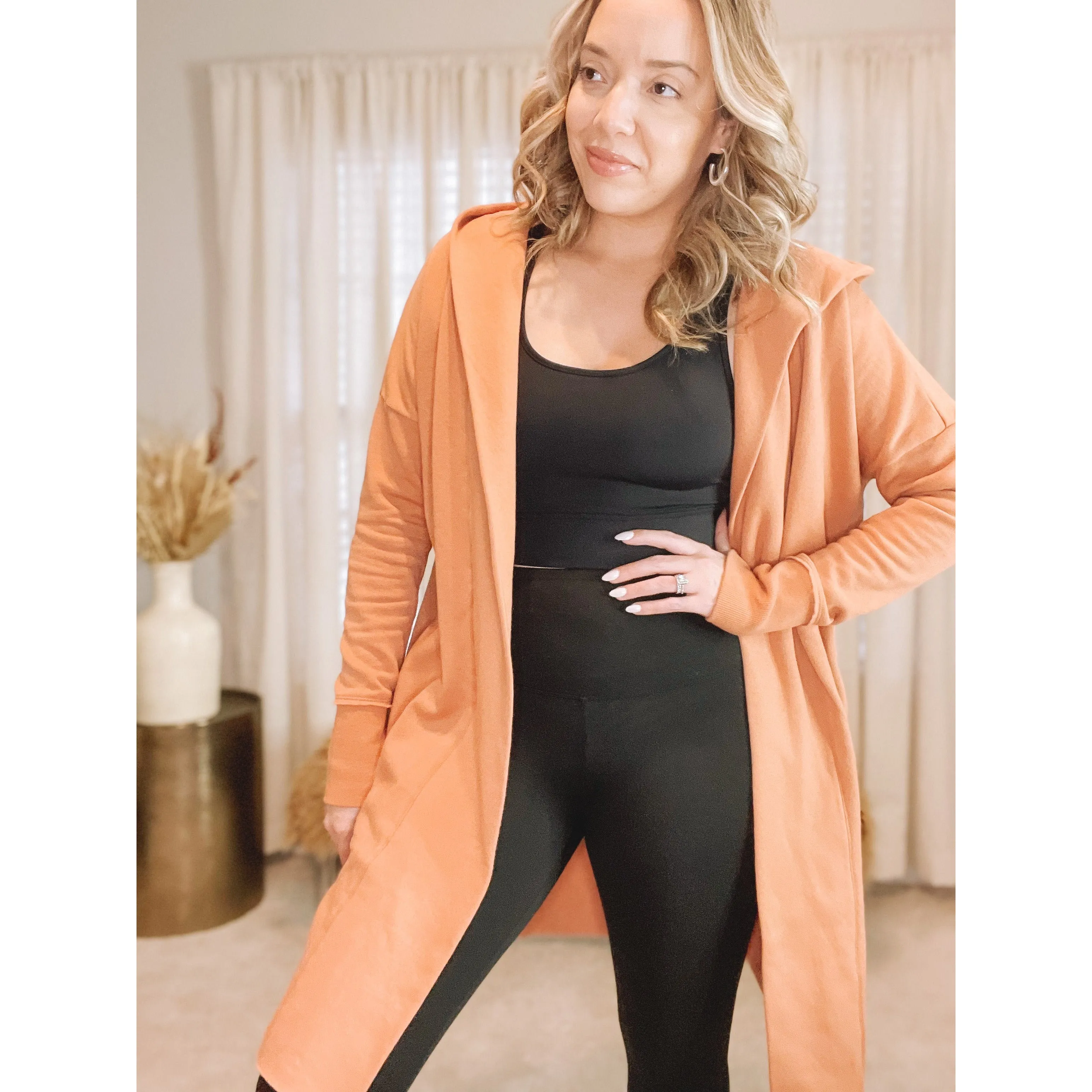 Mona Hooded Cardigan (Ginger)