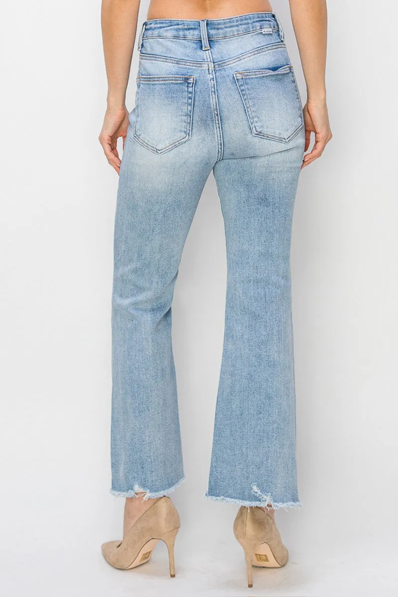 Morgan -High Rise Cropped Straight Jeans