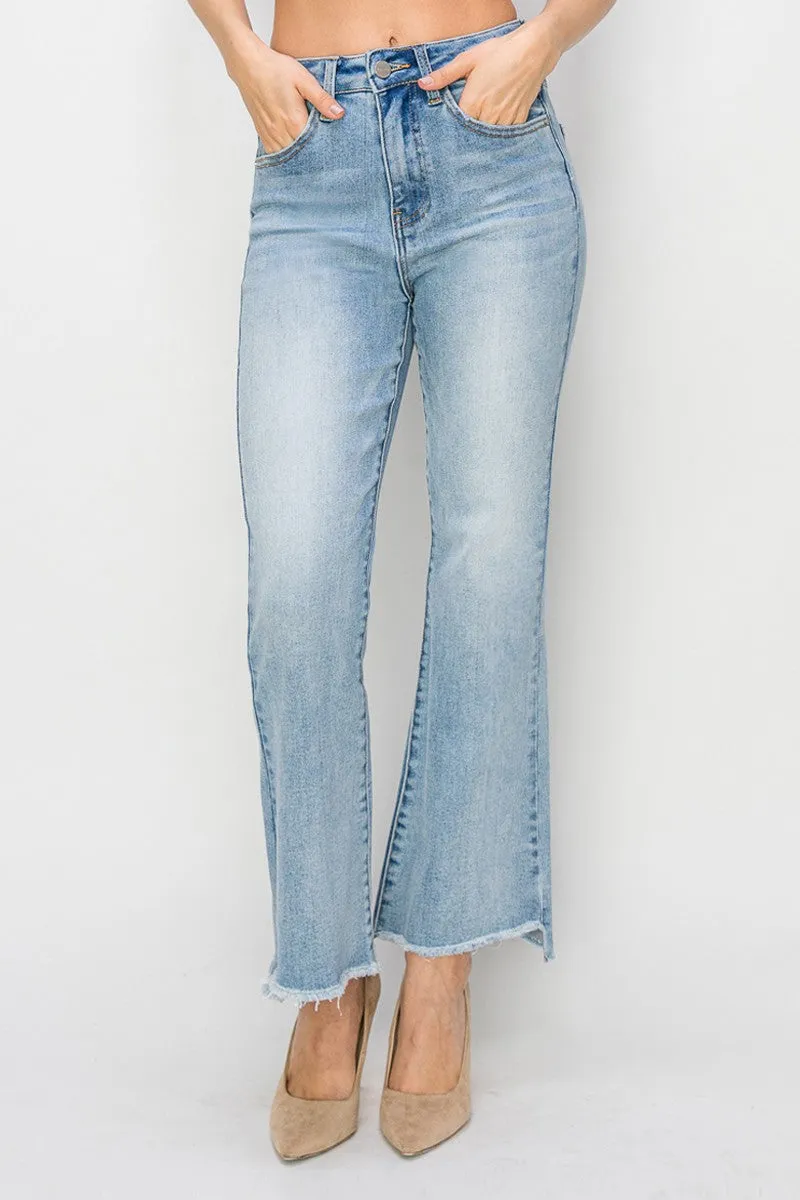 Morgan -High Rise Cropped Straight Jeans