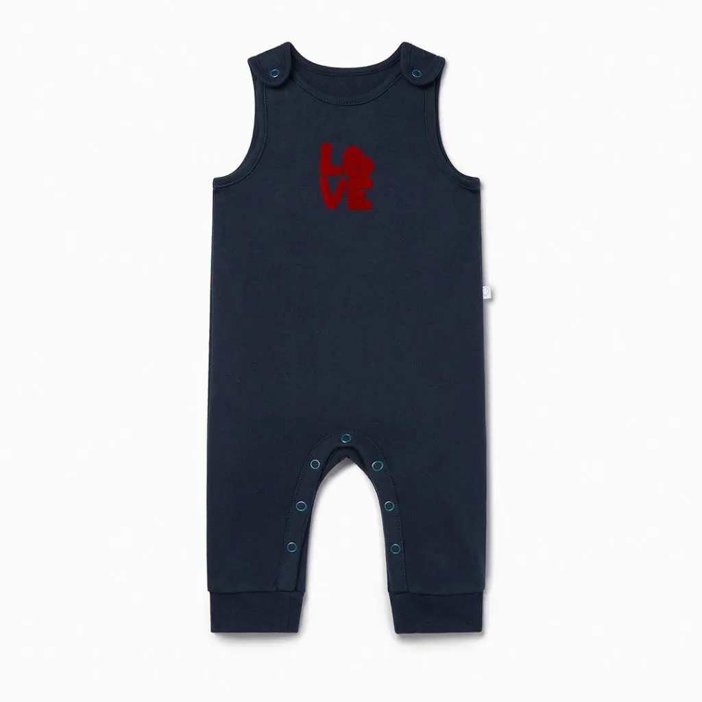 MORI Organic Cotton Love Romper - Navy