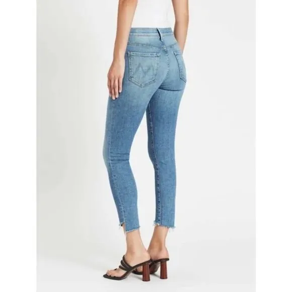 MOTHER Stunner Zip Ankle Step Fray Jeans in Camp Expert