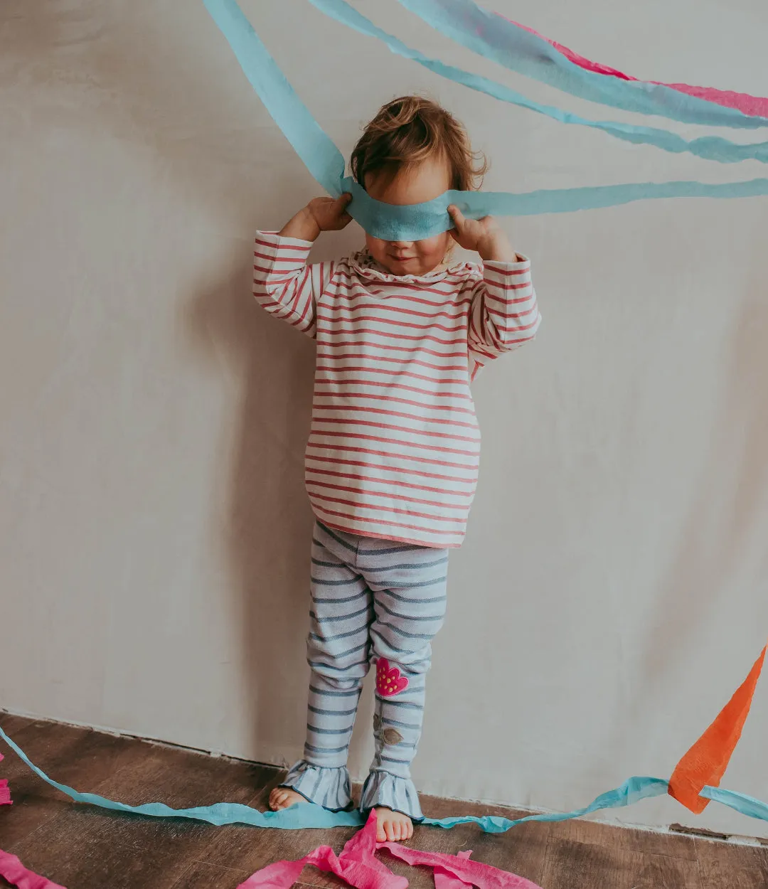 Multicoloured Stripe Print Leggings