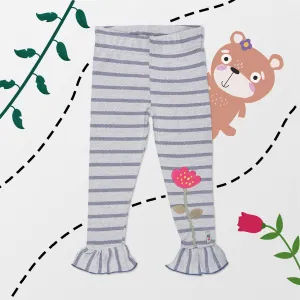 Multicoloured Stripe Print Leggings