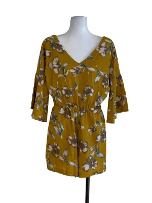 Mustard Floral Romper