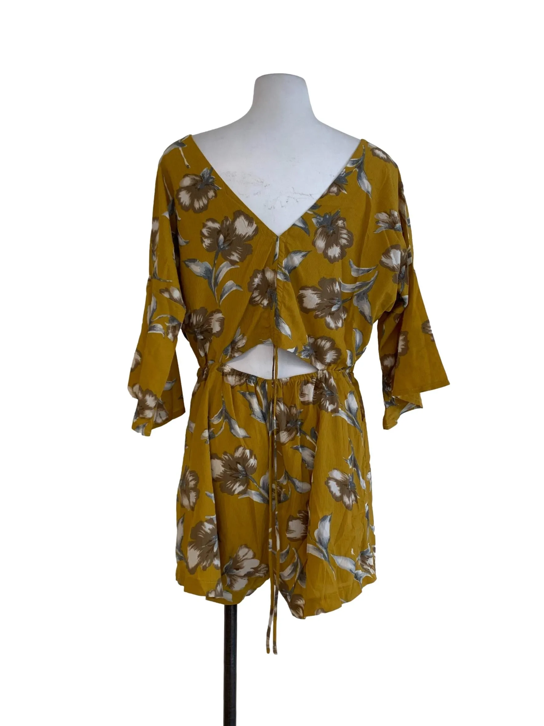 Mustard Floral Romper