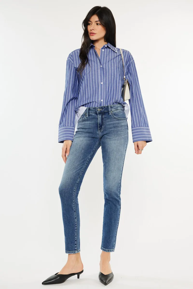 Myra Mid Rise Cigarette Leg Jeans