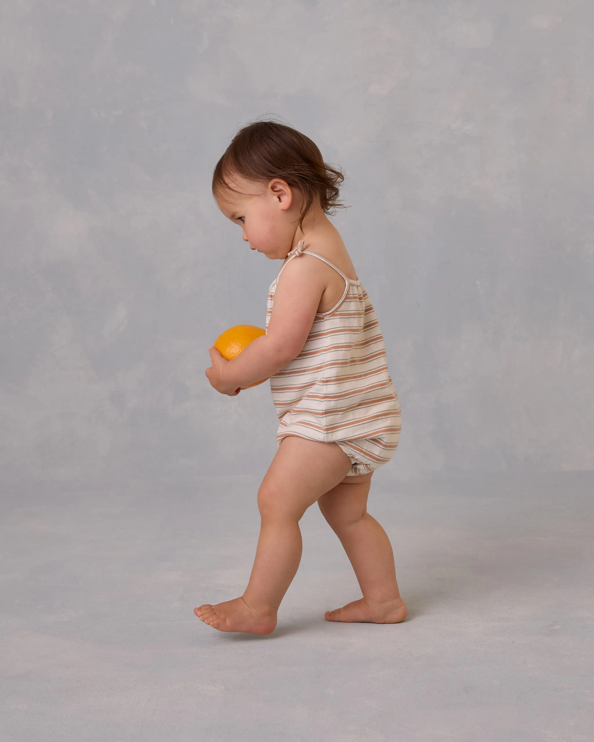 Nala Romper || Grapefruit Stripe