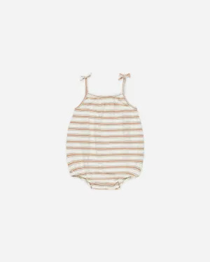 Nala Romper || Grapefruit Stripe