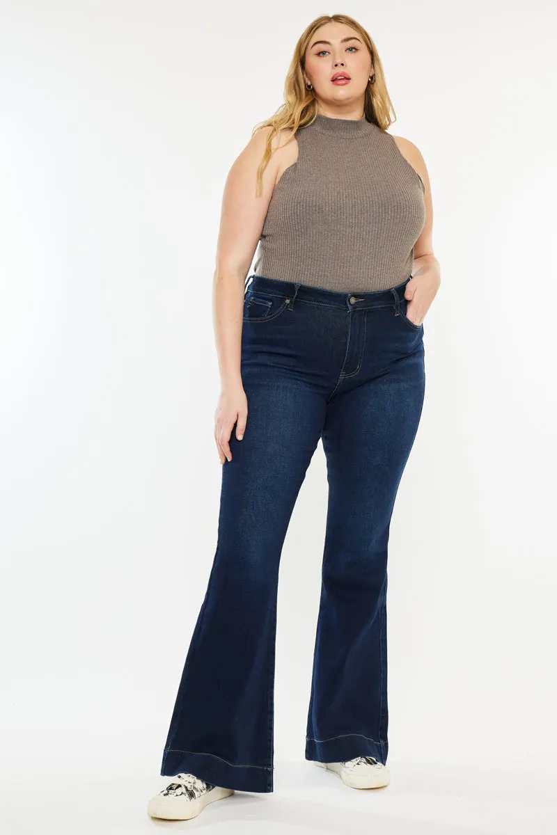 Nancy High Rise Flare Jeans (Plus Size)