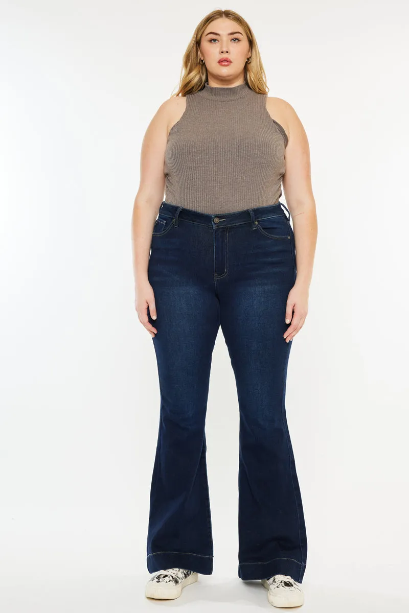 Nancy High Rise Flare Jeans (Plus Size)