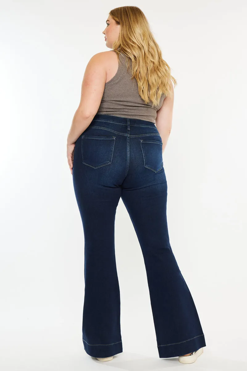 Nancy High Rise Flare Jeans (Plus Size)