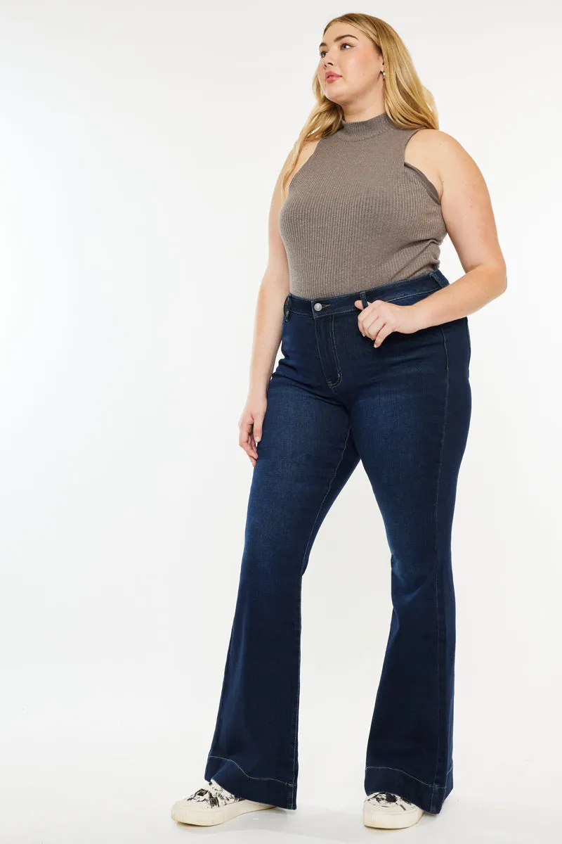 Nancy High Rise Flare Jeans (Plus Size)