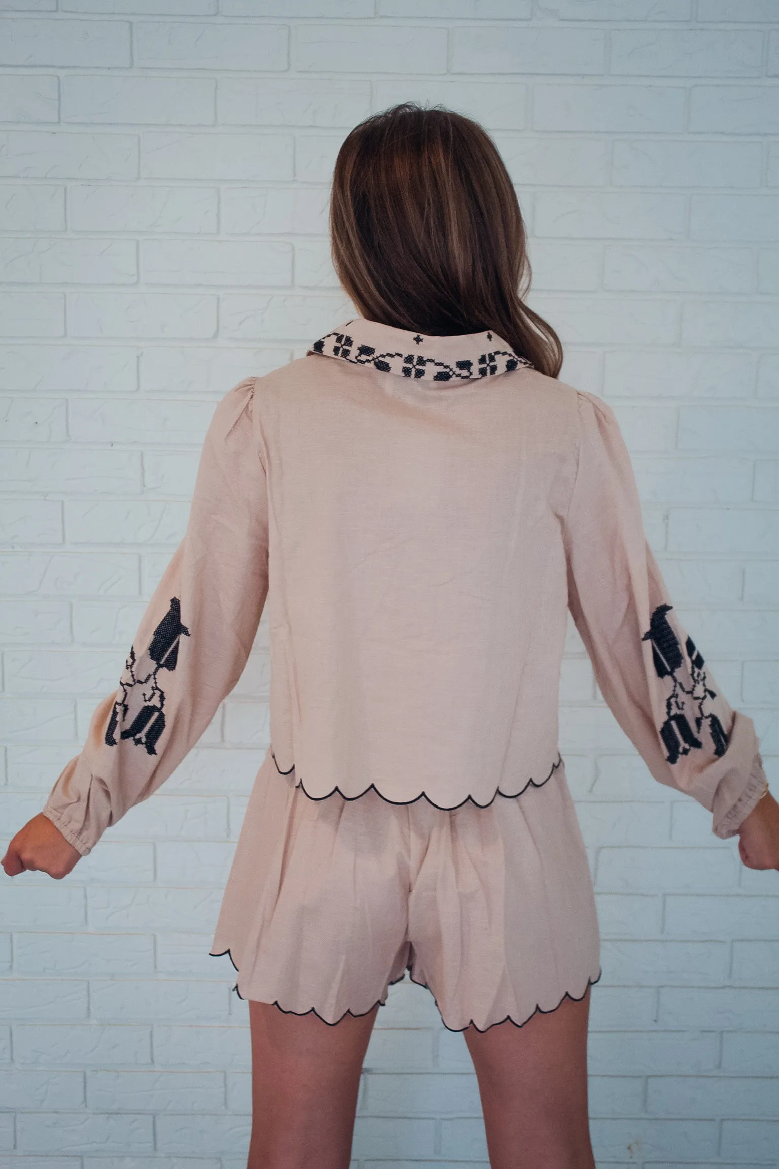 Natalie Long-sleeve Set (Taupe)