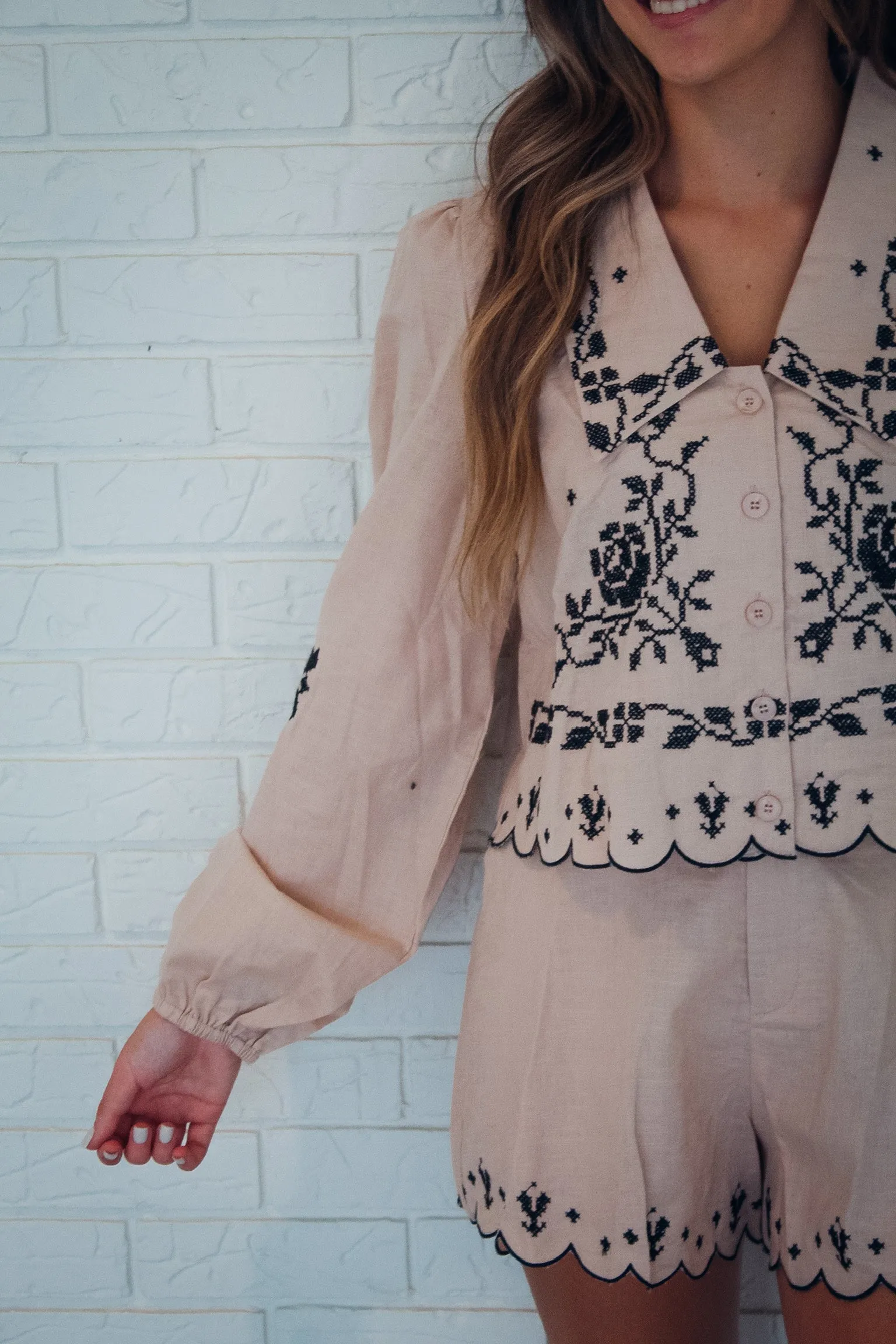 Natalie Long-sleeve Set (Taupe)