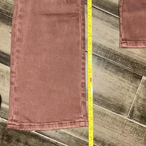 New Vervet High Rise Dark Mauve DistressedBootcut Jeans