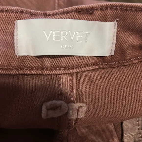 New Vervet High Rise Dark Mauve DistressedBootcut Jeans