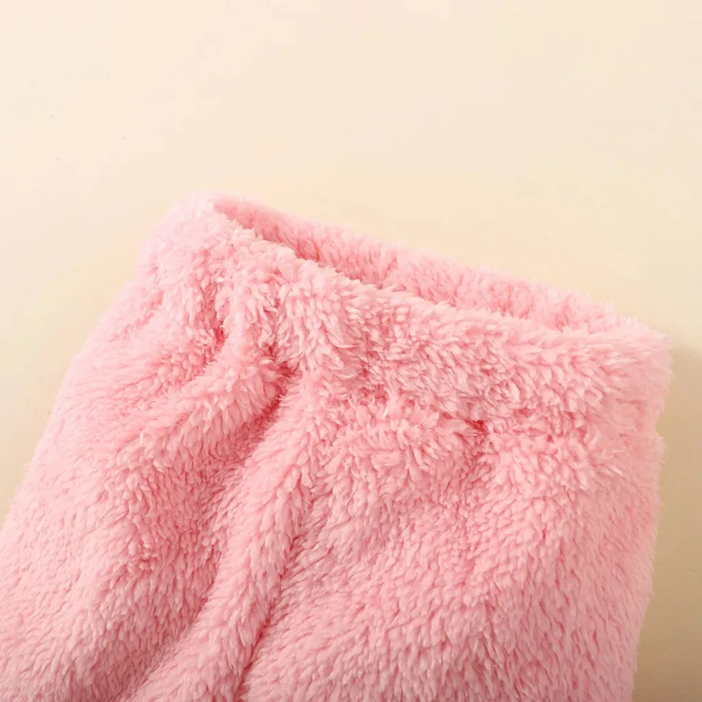 Newborn Baby Girl Fluff Hoodie Set   Pant