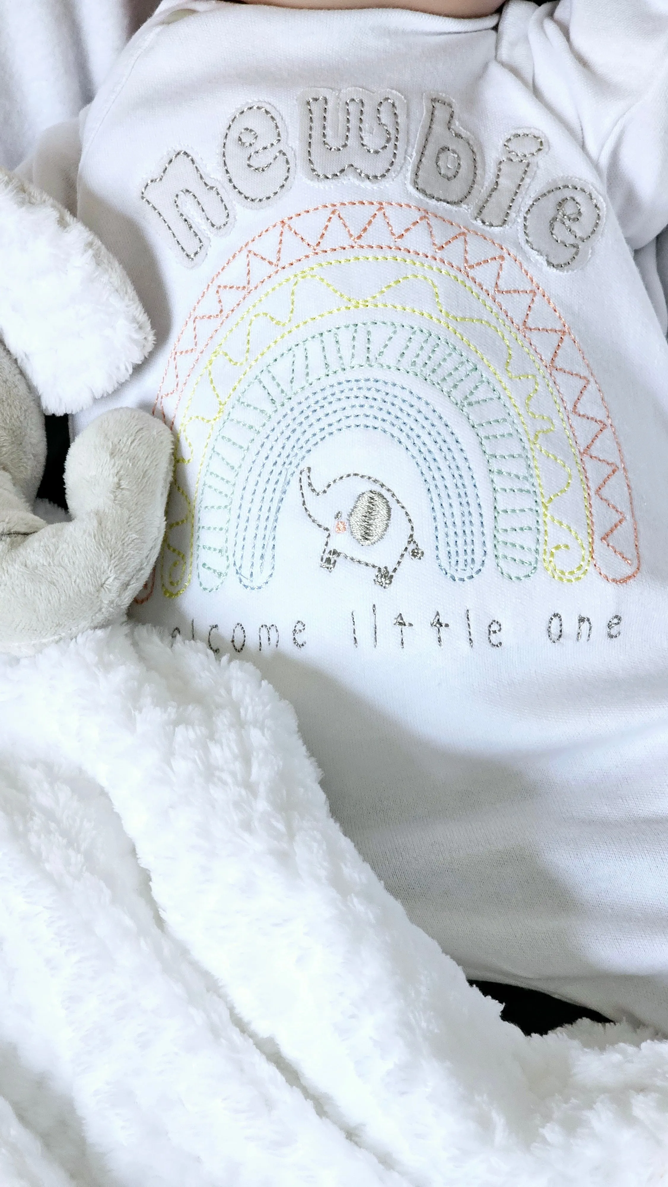 Newborn Babygrow  newbie print
