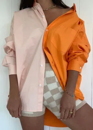 Nina Checkerboard Shorts Beige
