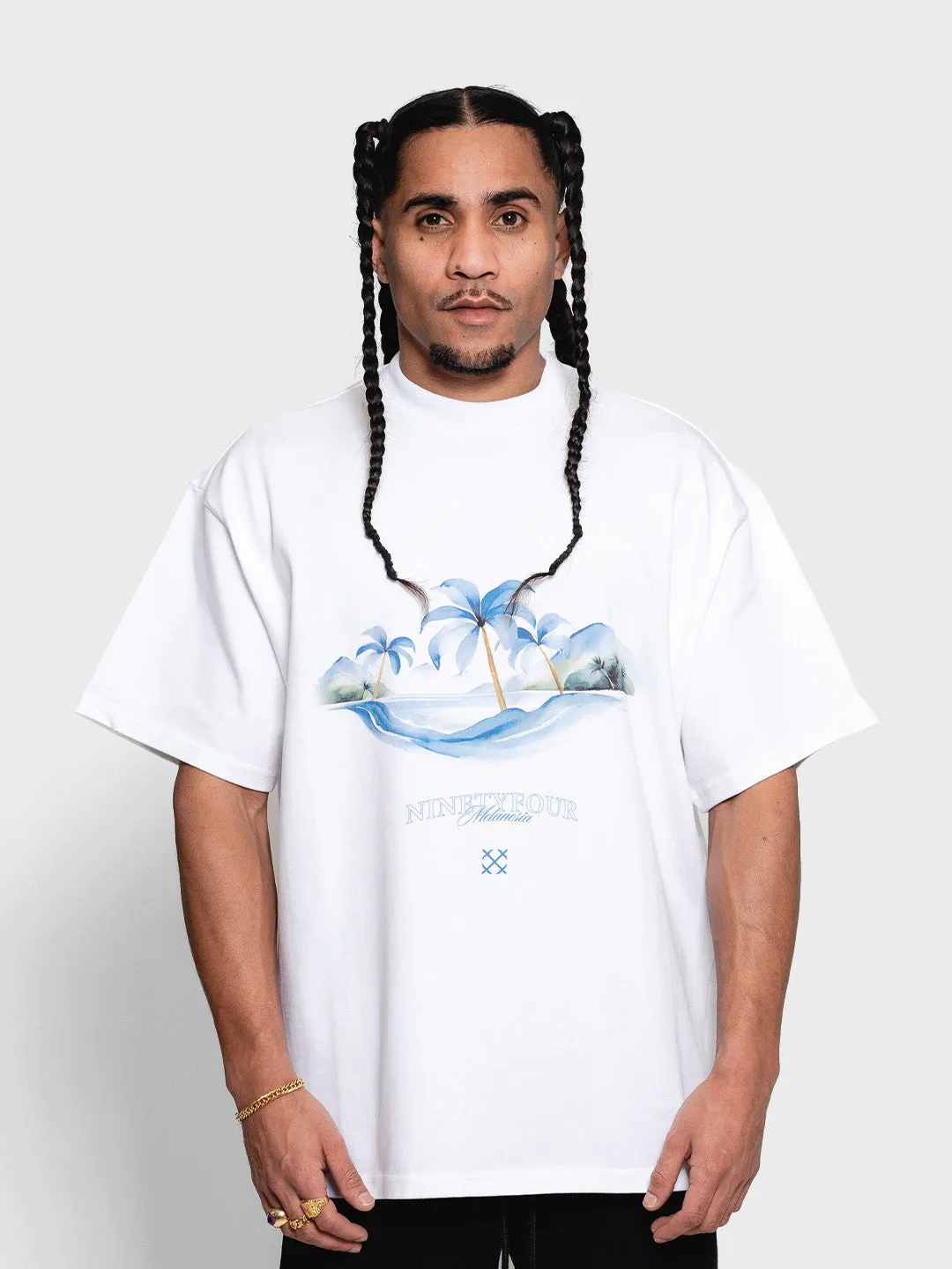 Ninetyfour Ocean Wave T-Shirt | White
